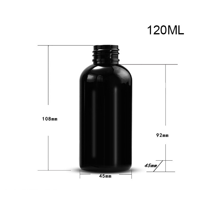 120ml short fat oblique shoulder round bottle 4oz body lotion bottle PET flip cap packaging bottle