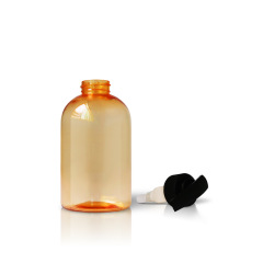 400ml short fat baby shower gel body lotion bottle 32 teeth large mouth PET oblique shoulder skin care packaging bottle