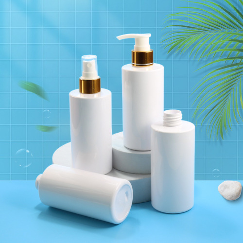 200ml250ml300ml short fat flat shoulder cylindrical bottle PET lotion bottle shower gel body lotion sub-bottle
