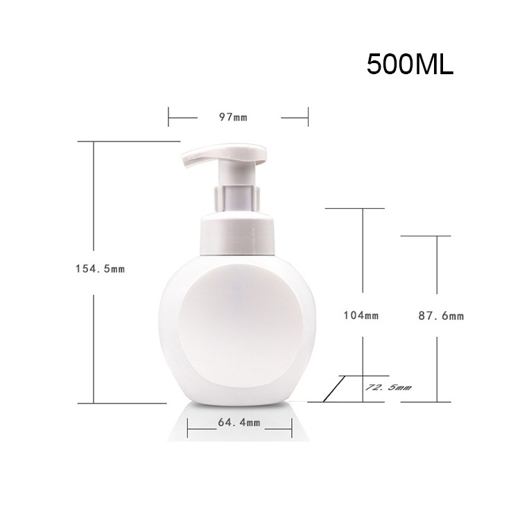 350ML flower foam bottle children's hand sanitizer bottle 500ml shower gel bottle mousse bottle portable press PE bottle