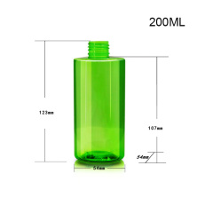 200ml250ml300ml short fat flat shoulder cylindrical bottle PET lotion bottle shower gel body lotion sub-bottle