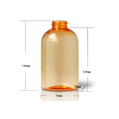 400ml short fat baby shower gel body lotion bottle 32 teeth large mouth PET oblique shoulder skin care packaging bottle