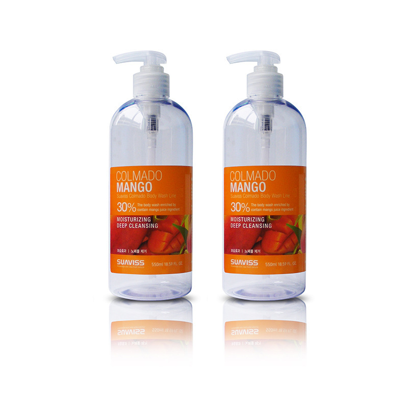 550ml oblique shoulder PET cylindrical bottle push-type lotion bottle shampoo hand soap shower gel bottle