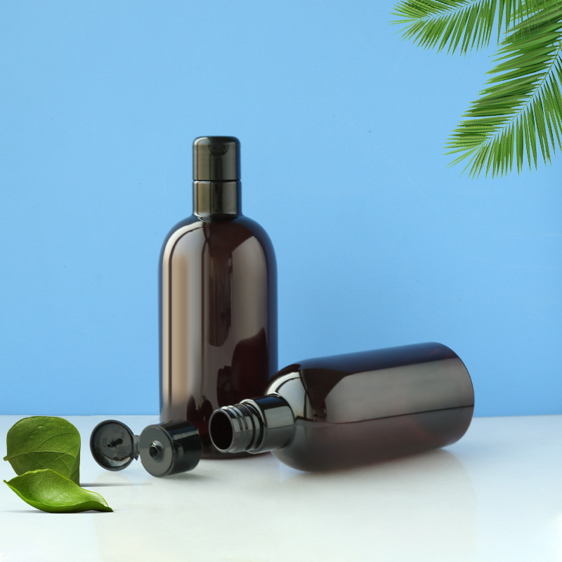280ml420ml long neck high neck oblique shoulder round bottle PET shampoo conditioner bottle