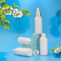 Transparent 60ml oblique shoulder cylindrical bottle PET flip cover shampoo trial sample bottle