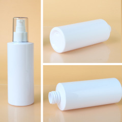 250ml thin high flat shoulder cylindrical bottle PET shampoo conditioner bottle 24 teeth disinfection spray bottle