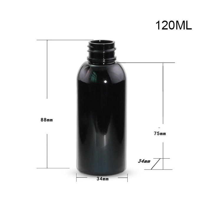 50ml shampoo trial bottle portable disinfection water bottle free wash alcohol gel packaging bottle black PET bottle