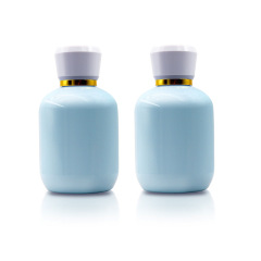 230ml children's shampoo and shower gel bottle PET short fat round lotion bottle push-type toothpaste bottle
