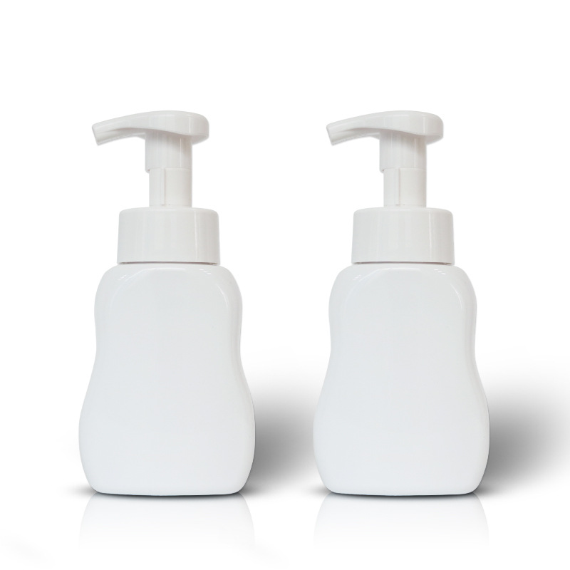 300ml waist PET foam bottle 42 teeth baby mousse foaming bottle flower cat claw foam hand soap bottle