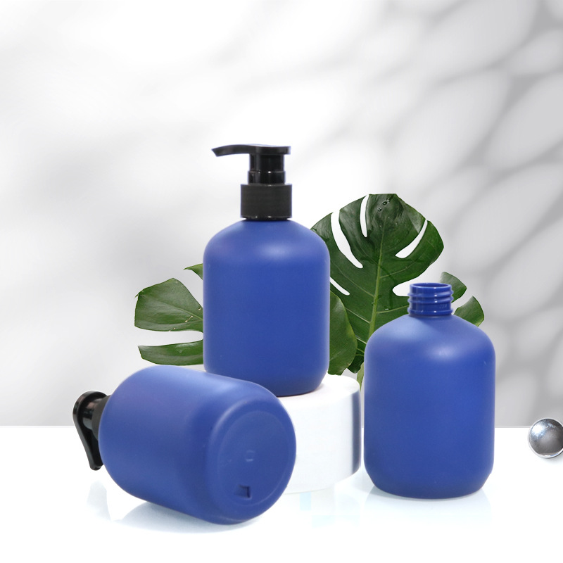 230ml children's shampoo and shower gel bottle PET short fat round lotion bottle push-type toothpaste bottle