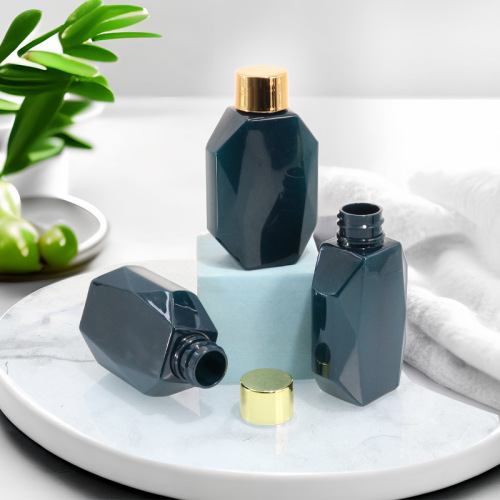 50ml diamond flat bottle PET plastic trial pack shampoo bottle flip cover shower gel bottle lotion bottle