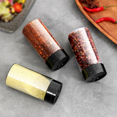 Transparent rotating seasoning jar household outdoor barbecue seasoning bottle pepper seasoning powder bottle