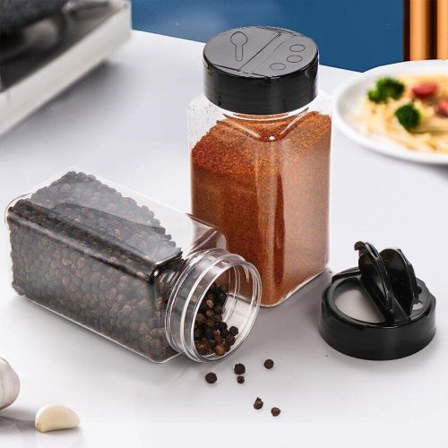 9oz270ml plastic bottle square plastic barbecue seasoning bottle powder jar household portable seasoning jar