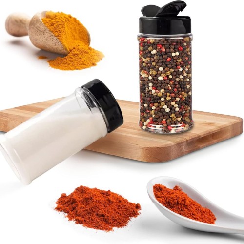 500ml seasoning bottle transparent plastic bottle pepper jar barbecue powder jar salt MSG seasoning bottle bamboo bottle