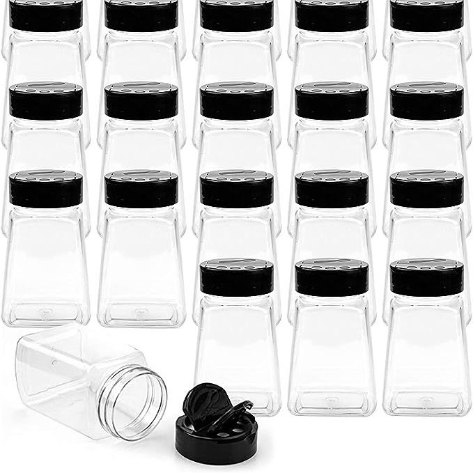250ml plastic seasoning bottle trapezoidal seasoning bottle flip cover seasoning bottle seasoning jar transparent plastic spice jar