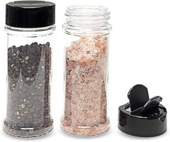250ml seasoning bottle transparent plastic cylinder bottle pepper barbecue powder can salt MSG seasoning bottle