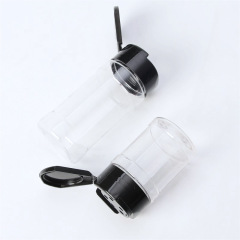 70ML 115ML kitchen plastic seasoning bottle transparent flip cover black pepper powder bottle seasoning sprinkler bottle