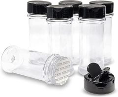 250ml seasoning bottle transparent plastic cylinder bottle pepper barbecue powder can salt MSG seasoning bottle