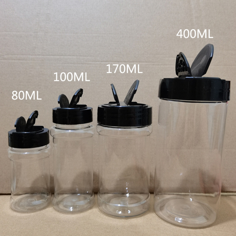 PET large capacity butterfly cover seasoning bottle kitchen seasoning bottle pepper salt barbecue BBQ powder bottle plastic bottle