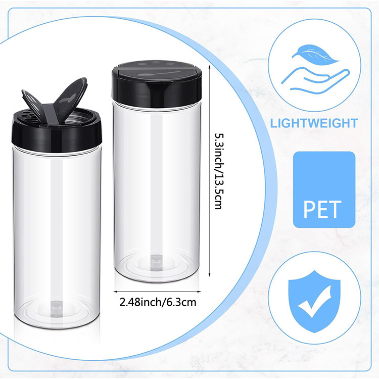 PET large capacity butterfly cover seasoning bottle kitchen seasoning bottle pepper salt barbecue BBQ powder bottle plastic bottle