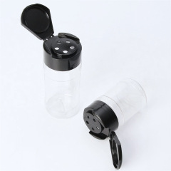70ML 115ML kitchen plastic seasoning bottle transparent flip cover black pepper powder bottle seasoning sprinkler bottle