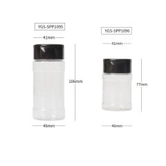 70ML 115ML kitchen plastic seasoning bottle transparent flip cover black pepper powder bottle seasoning sprinkler bottle
