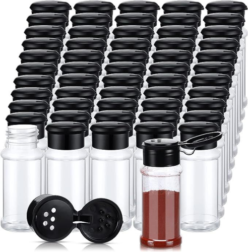 250ml seasoning bottle transparent plastic cylinder bottle pepper barbecue powder can salt MSG seasoning bottle