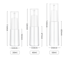 30ml,40ml,50ml Packaging PETG cosmetic bottle essence water lotion spray bottle