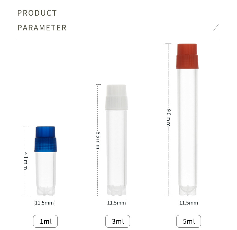 1.5ml,3ml,5ml Packaging PP material plastic test tube sampling dropper reagent bottle detection experiment sampling bottle canned packaging material
