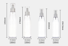 100ml,120ml,150ml,180ml Packaging PETG oblique shoulder spray lotion bottle cosmetic lotion essence plastic press empty bottle