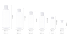 30ml,50ml,120ml,150ml,250ml,400ml Packaging PETG oval cosmetic bottle empty bottle toner pure dew lotion bottle multi-capacity set packaging material