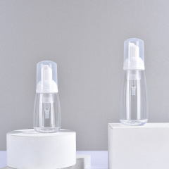 200ml,300ml,400ml,500ml Packaging PET mousse foaming bottle cleansing mousse cleansing brush foam facial cleanser silicone brush head bottle