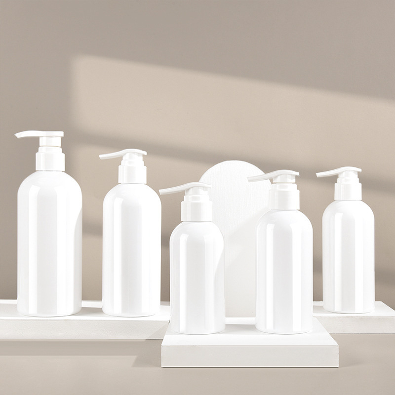 200ml,250ml,300ml,400ml,500ml PET round shoulder hand soap shampoo shower gel lotion bottle large capacity canned empty bottle