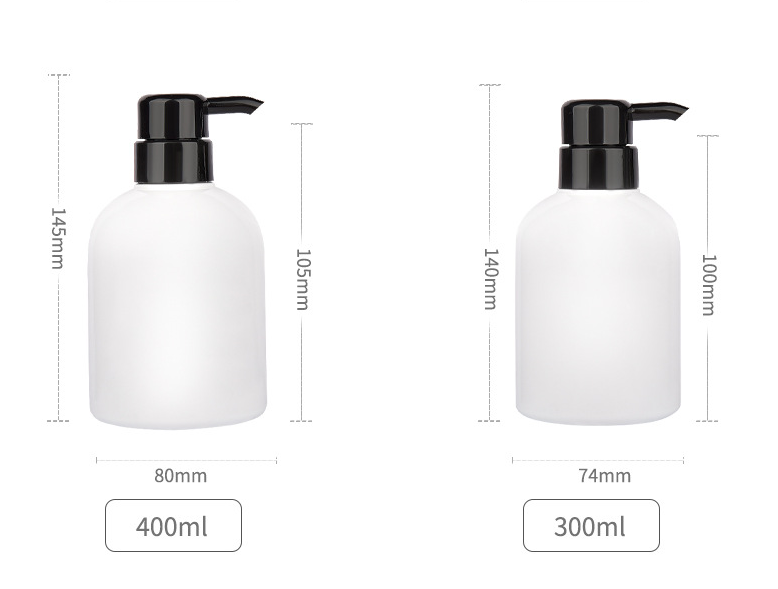 300ML，400ML，500ML，600ML PET lotion bottle hand soap shower gel shampoo large capacity empty bottle set