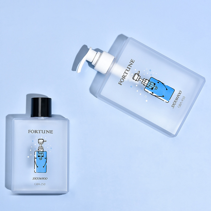 250ml,450ml PETG flat square bottle lotion sub-bottle shampoo shower gel packaging bottle hand sanitizer empty bottle packaging material