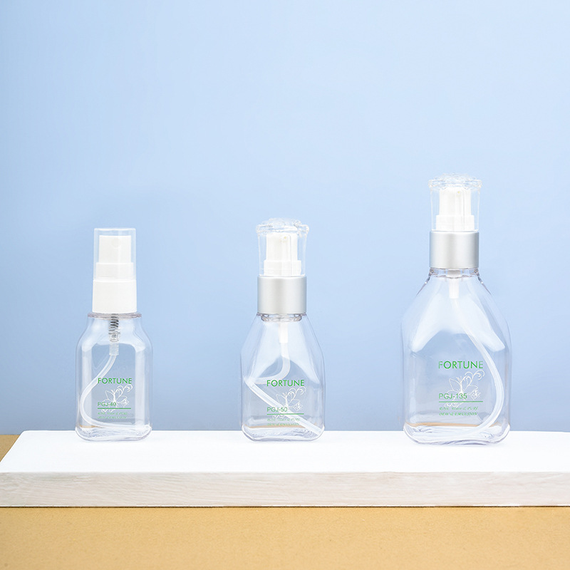 40ml,50ml,135ml PETG cosmetic bottle toner pure dew essence bottle sub-bottling set multi-capacity empty bottle packaging material
