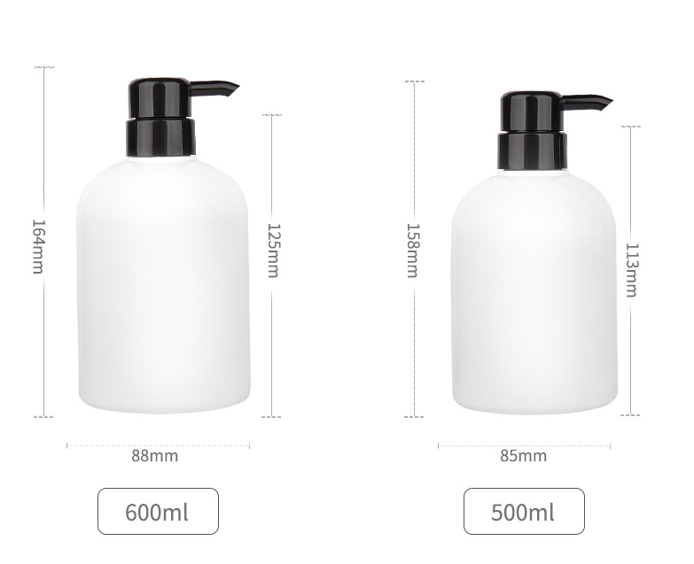 300ML，400ML，500ML，600ML PET lotion bottle hand soap shower gel shampoo large capacity empty bottle set