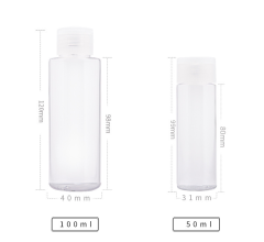 12ml,18ml,30ml,50ml,100ml PETG transparent flip-top bottle toner lotion bottle travel portable makeup free wash hand sanitizer empty bottle