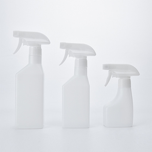 180ml,350ml,500ml Packaging HDPE square spray bottle hand pressure spray gun bottle alcohol disinfectant press spray bottle sub-bottle