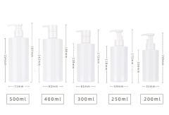 200ml,250ml,300ml,400ml,500ml Packaging PET Shampoo Shower Gel Hand Soap Lotion Bottle