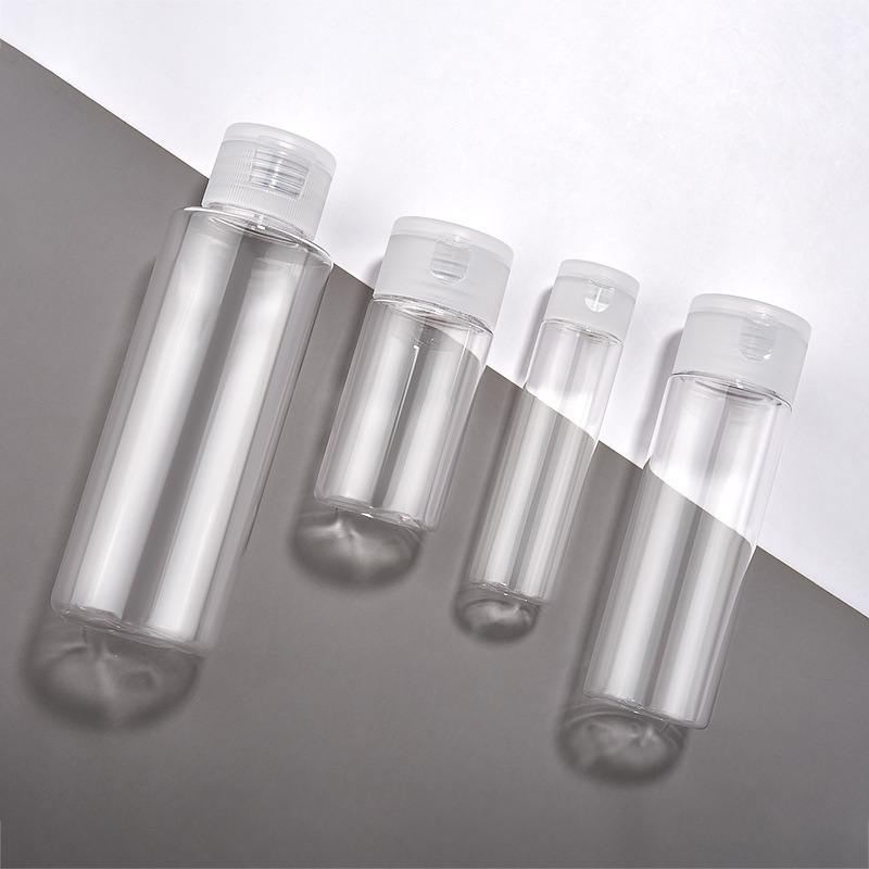12ml,18ml,30ml,50ml,100ml PETG transparent flip-top bottle toner lotion bottle travel portable makeup free wash hand sanitizer empty bottle
