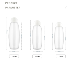 20ml,30ml,50ml,60ml,80ml,100ml,125ml,150ml,200ml,250ml PETG oval screw cap cosmetics packaging bottle toner pure dew multi-capacity set empty bottle packaging material