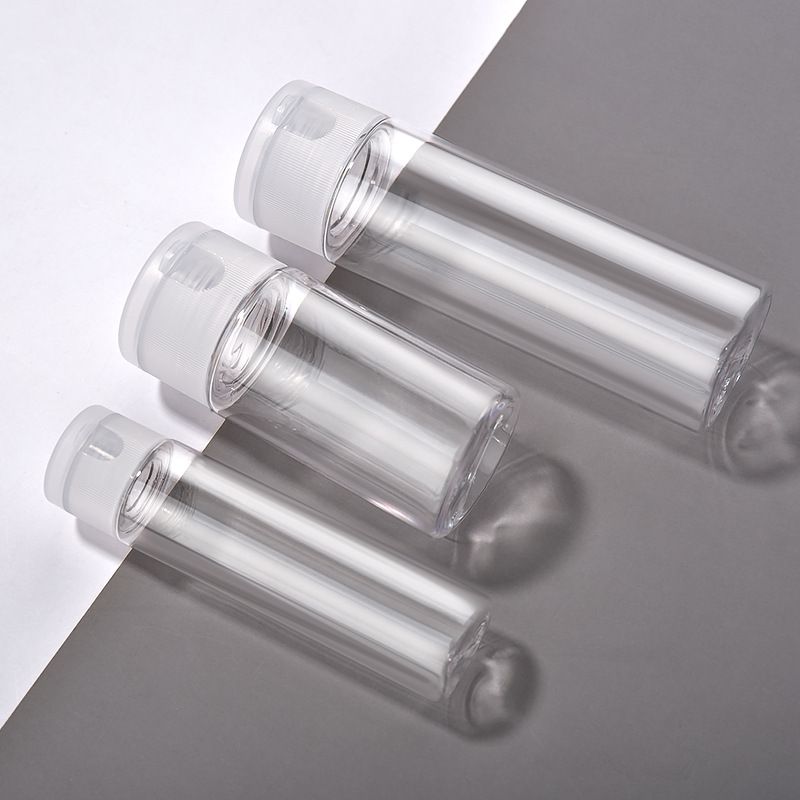 12ml,18ml,30ml,50ml,100ml PETG transparent flip-top bottle toner lotion bottle travel portable makeup free wash hand sanitizer empty bottle