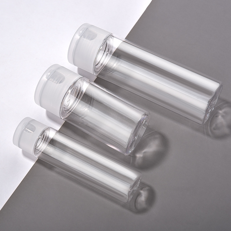 12ml,18ml,30ml,50ml,100ml PETG transparent flip-top bottle toner lotion bottle travel portable makeup free wash hand sanitizer empty bottle