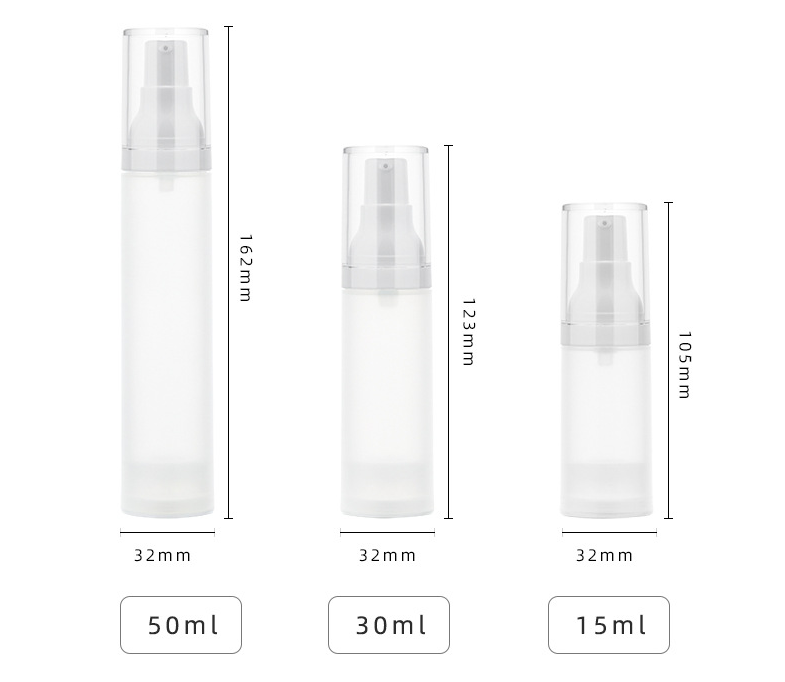 15ml,30ml,50ml Packaging PP frosted vacuum bottle lotion bottle spray portable packaging cosmetics set press bottle packaging material