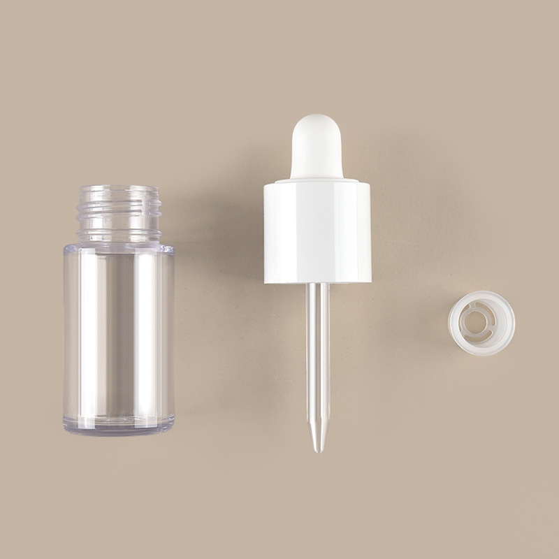 20ml,30ml,50ml Packaging PETG thick wall rubber head dropper bottle thick bottom essence bottle sub-bottle straight round plastic bottle