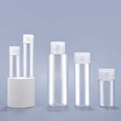 12ml,18ml,30ml,50ml,100ml PETG transparent flip-top bottle toner lotion bottle travel portable makeup free wash hand sanitizer empty bottle
