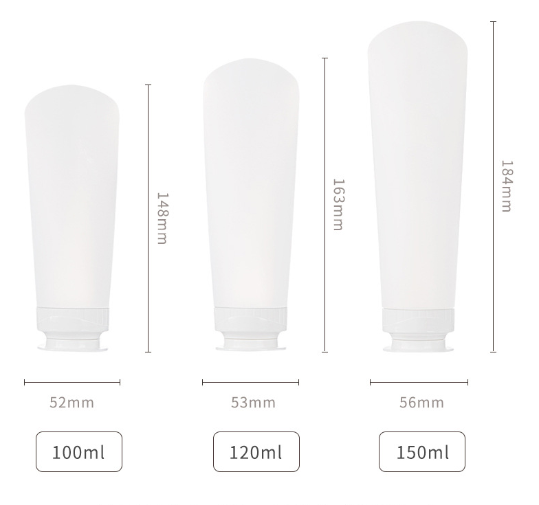 30ml,50ml,60ml,100ml,120ml Packaging PE hose squeeze flip bottle cosmetic travel packaging plastic packaging material empty bottle