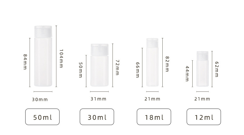 12ml,18ml,30ml,50ml,100ml,200ml,400ml PE hose packaging cover squeeze cosmetic travel bottle