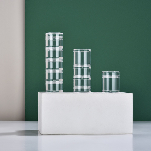 10g,20g Packaging MS acrylic combination cream jar multi-layer assembly cosmetic travel packaging cream bottle